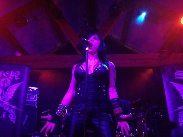 Liv Jagrell, the amazing frontwoman from Sister Sin.