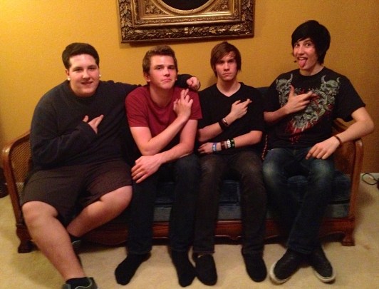 Hands of a Traitor. From left to right: Jacob Ricker (vocals), Kieran Lynch (guitar), Emile Trudeau (bass), Darin Senyk (guitar). Photo by Alec Damiano.